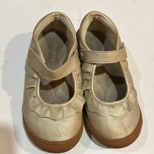 Gold Mary Jane Kids Shoes